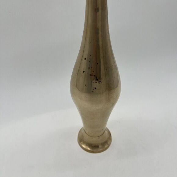 Vintage Handmade In India Solid Brass Vase 11.5" Tall - Picture 10 of 13